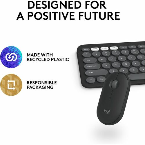 LOGITECH PEBBLE 2 COMBO POUR MAC GRAPHITE TONAL MULTI 4