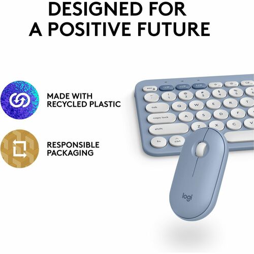 LOGITECH PEBBLE 2 COMBO POUR MAC BLEU TONAL MULTI 4