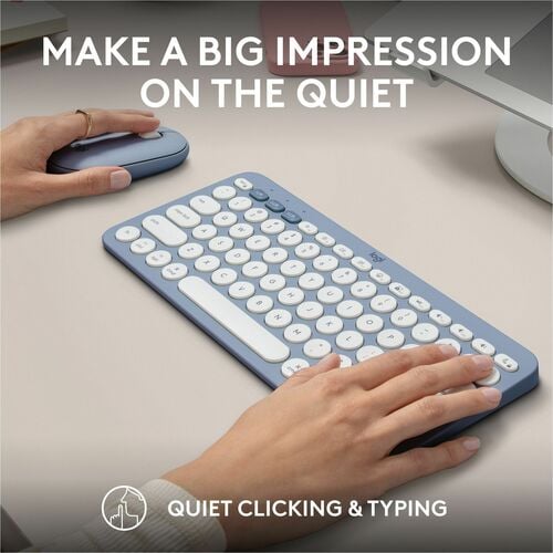 LOGITECH PEBBLE 2 COMBO POUR MAC BLEU TONAL MULTI 4