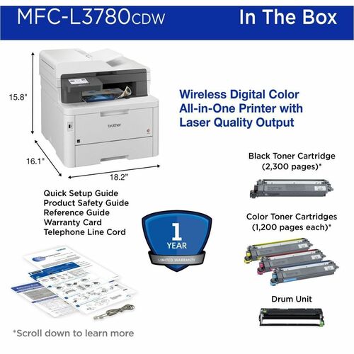 MFCL3780CDW TOUT-EN-UN NUMÉRIQUE COULEUR SOHO TOUT-EN-UN