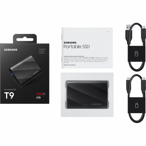2TB USB 3.2 GEN. 2 T9 PORTABLE SSD - BLACK MULTI 5