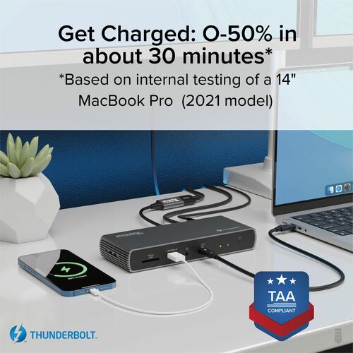 Station d'accueil Thunderbolt 4 enfichable avec charge de 100 W, Th
