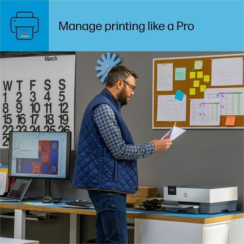 Impresora de inyección de tinta transparente OfficeJet Pro 9110B, color P/S/C/F, alimentador automático de documentos (ADF), ENET, USB, WL 1200 x 1200