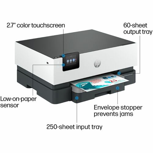 Impresora de inyección de tinta transparente OfficeJet Pro 9110B, color P/S/C/F, alimentador automático de documentos (ADF), ENET, USB, WL 1200 x 1200