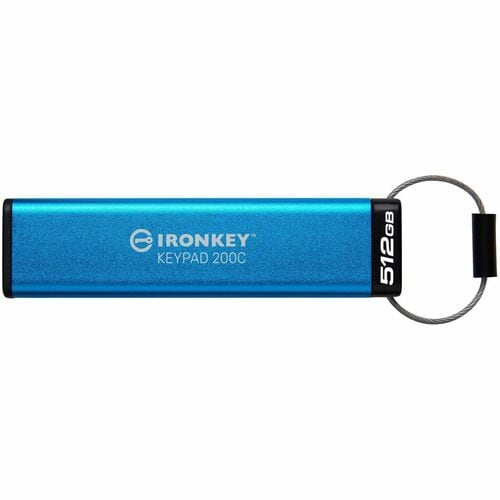 512GB USB-C IRONKEY KEYPAD 200C FIPS 140-3 LVL 3 AES-256
