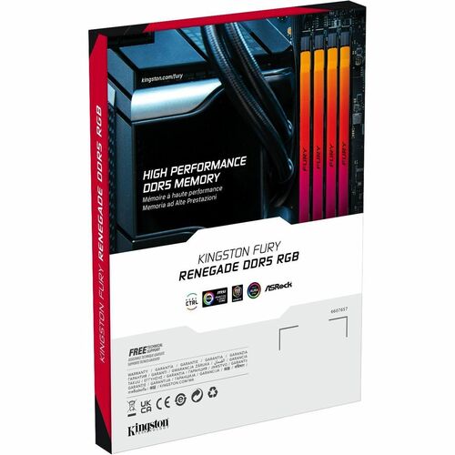 Mémoire DDR5 CL32 32 Go 6400 MT/S DIMM FURY RENEGADE RGB XMP