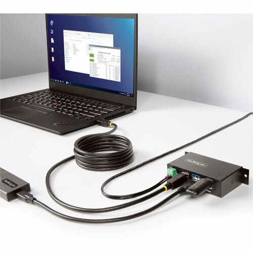 StarTech.com 4-Port Managed USB Hub, Heavy Duty Metal Industrial