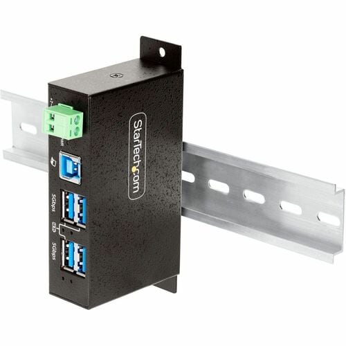 StarTech.com 4-Port Managed USB Hub, Heavy Duty Metal Industrial
