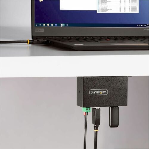 StarTech.com 4-Port Managed USB Hub, Heavy Duty Metal Industrial