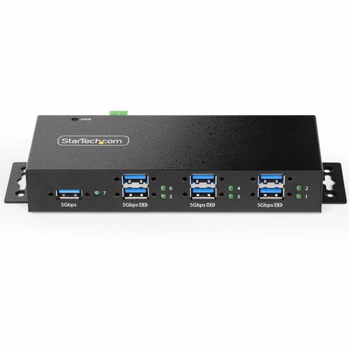 StarTech.com 7-Port Managed USB Hub, Heavy Duty Metal Industrial