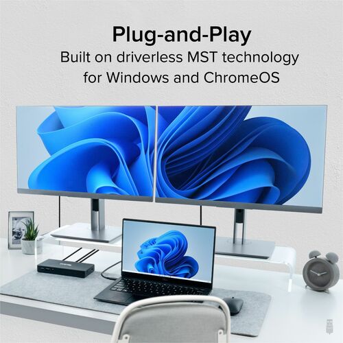 Station d'accueil USB-C Plugable pour deux écrans et deux ports HDMI