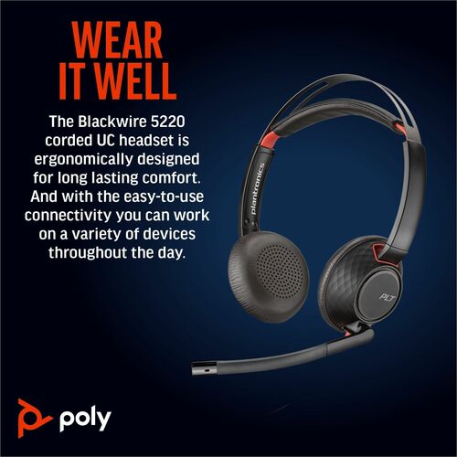 Poly Blackwire 5220 Stereo USB