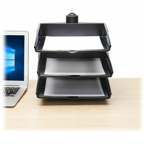 PORTE-DOCUMENTS À 3 PLATEAUX AVEC PINCE DE BUREAU