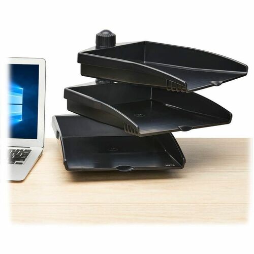 PORTE-DOCUMENTS À 3 PLATEAUX AVEC PINCE DE BUREAU