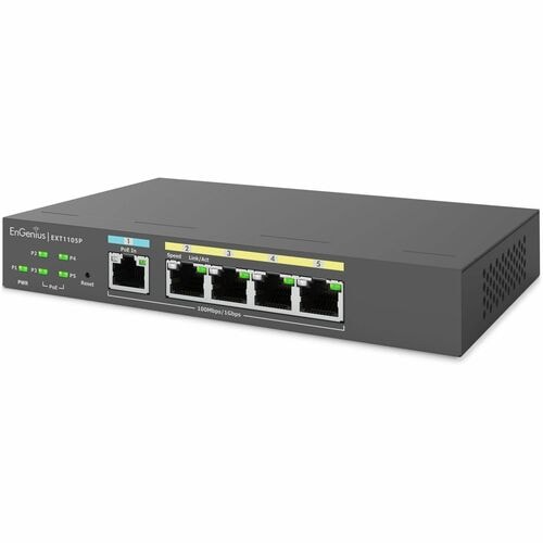 EXTENSOR DE SWITCH ENGENIUS CLD MNGD 5P GB POE+ CON PRESUPUESTO DE HASTA 60 W
