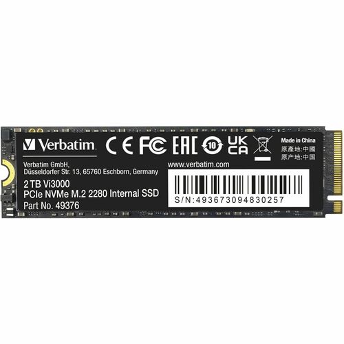 SSD VERBATIM VI3000 2 To SSD INTERNE PCIE NVME M.2 MULTI 2