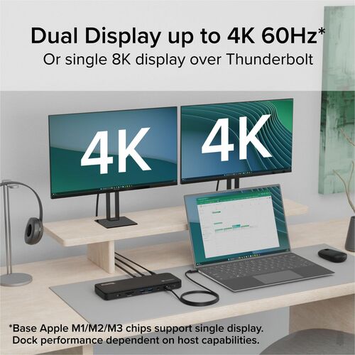 Station d'accueil Thunderbolt 4 enfichable avec charge de 100 W, Th