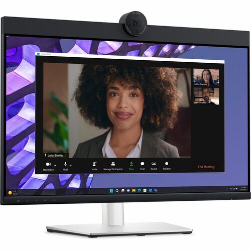 Monitor LED Full HD Dell P2424HEB de 24" con cámara web - 16:9 - Negro, plateado