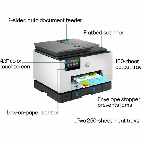 OFFICEJET PRO 9130B CLR INJET P/S/C/F ADF ENET USB WL 1200X1200