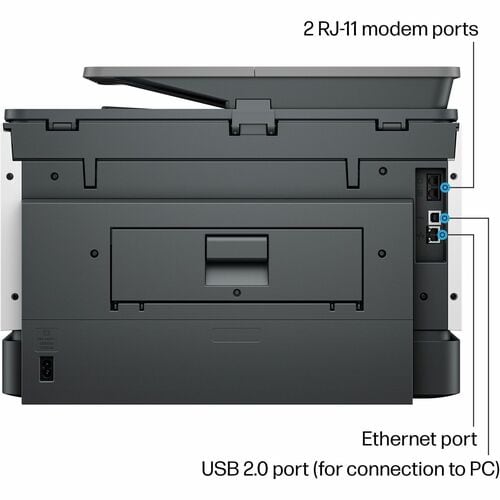 Impresora de inyección de tinta OfficeJet Pro 9135E transparente, color P/S/C/F, ENET, USB, WL, 1200 x 1200, 512 MB