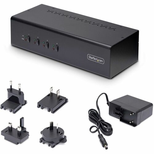 COMMUTATEUR KVM 4 PORTS 4K 60 Hz DOUBLE ÉCRAN DISPLAYPORT KVM
