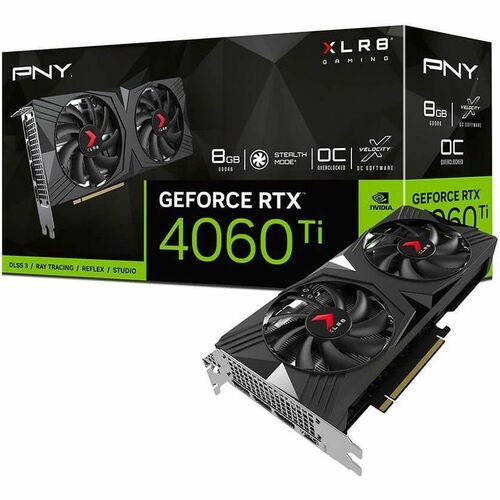 GRÁFICOS PNY GEFORCE RTX 4060 TI 8GB VERTO OVERCLOCKED DE DOBLE VENTILADOR