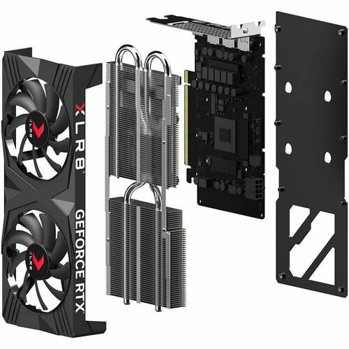 GRÁFICOS PNY GEFORCE RTX 4060 TI 8GB VERTO OVERCLOCKED DE DOBLE VENTILADOR