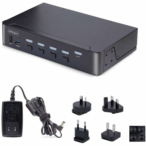 CONMUTADOR KVM DE 4 PUERTOS DISPLAYPORT 8K 60HZ TECLAS DE ACCESO RÁPIDO CUMPLE CON TAA