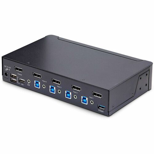 CONMUTADOR KVM DE 4 PUERTOS DISPLAYPORT 8K 60HZ TECLAS DE ACCESO RÁPIDO CUMPLE CON TAA
