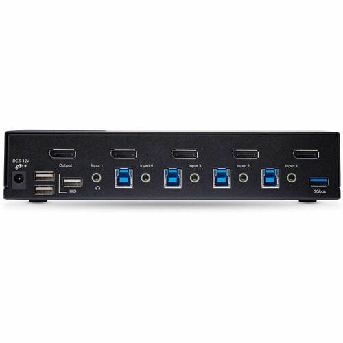 CONMUTADOR KVM DE 4 PUERTOS DISPLAYPORT 8K 60HZ TECLAS DE ACCESO RÁPIDO CUMPLE CON TAA