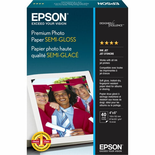 PREMIUM PHOTO PAPER SEMI-GLOSS 4X6 40 SHEETS
