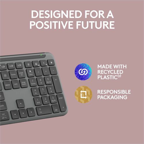 Clavier Logitech Signature Slim K950 - Connectivité sans fil - Bluetooth