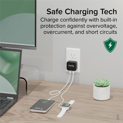 Plugable Dual USB C Wall Charger, 40W Foldable 2
