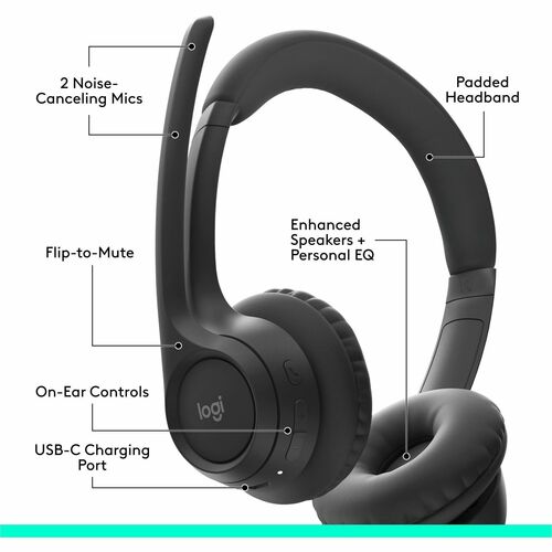 Logitech Zone 300 Headset - Stereo - Wireless