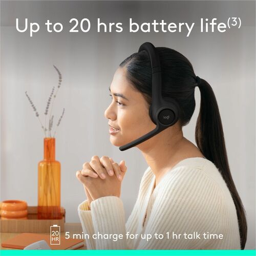 Logitech Zone 300 Headset - Stereo - Wireless