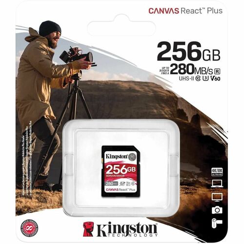 256GB CANVAS REACT PLUS SDXC UHS-II 280R/150W U3 V60 FOR FULL