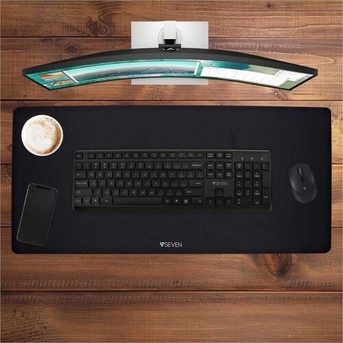 V7 MP04BLKV7 MP04BLK XL Antimicrobial Desk Mat Mou