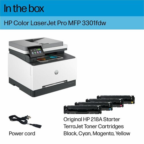 Impresora láser LaserJet Pro 3301 CLR P/S/C/F ENET USB WL 600x600 512 MB 35 ppm