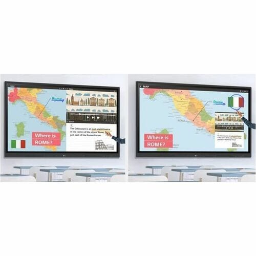 75 PULGADAS 3840X2160 LG CREATEBAORD TOUCH ANDROID13 HDMI USB-C 3 AÑOS DE GARANTÍA