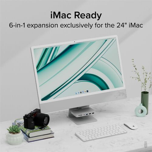 Hub USB C Plugable pour iMac 24 pouces, adaptateur multiport USB 6 en 1 avec 10 Gbit/s