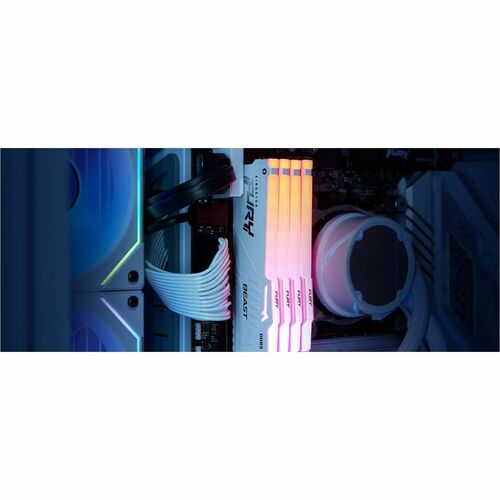 Kit de 2 modules DDR5 CL30 64 Go 6 000 MT/S FURY BEAST BLANC RGB EXPO