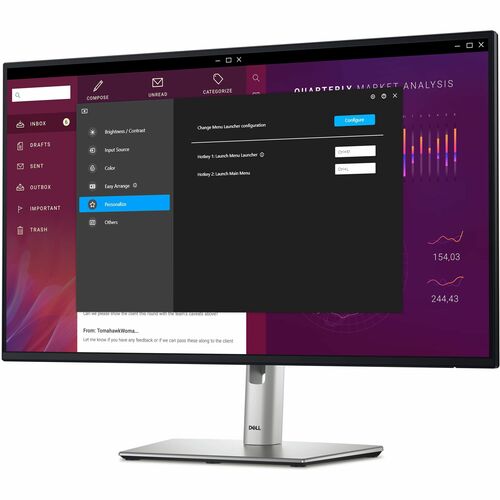Monitor LED Dell P2725H de 27" Full HD - 16:9 - Negro, Plateado