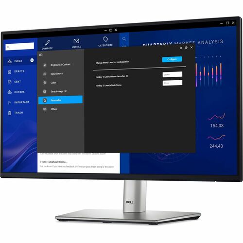Monitor LED Dell P2225H de 22" Full HD - 16:9 - Negro, Plateado