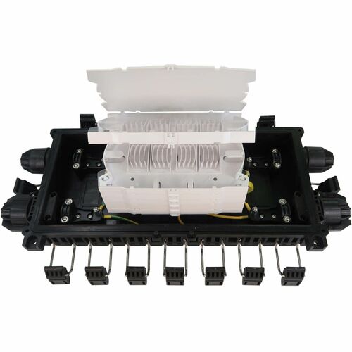Gabinete horizontal de empalme de fibra Tripp Lite by Eaton con 6 bandejas de empalme, capacidad para 288 fibras, clasificación IP68
