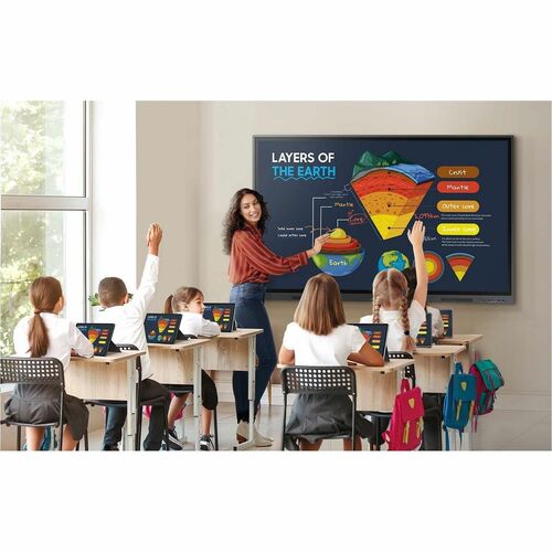 75IN ANDROID (13) OS INTERATIVE WHITE BOARD WITH BUILT-IN SPEAKER