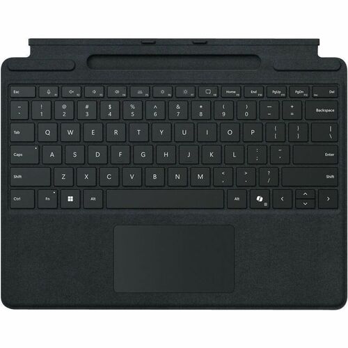 Teclado Microsoft Surface Pro con almacenamiento para lápiz - Negro - Portátil - TouchPad