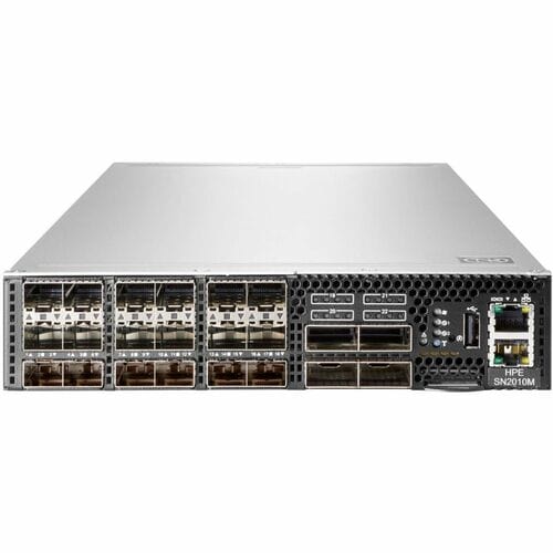 Conmutador HPE 25 GbE 18 SFP28 4 QSFP28 con flujo de aire de medio ancho y conector de alimentación