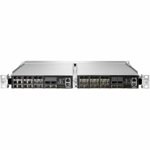 Conmutador HPE 25 GbE 18 SFP28 4 QSFP28 con flujo de aire de medio ancho y conector de alimentación