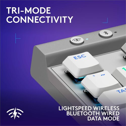 Teclado para juegos Logitech G515 Lightspeed TKL - Conectividad con cable/inalámbrica - Bluetooth