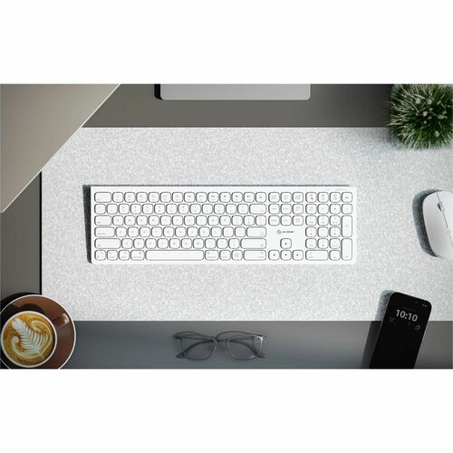 Clavier Bluetooth rechargeable USB-C ECHELON pour Mac, blanc, États-Unis
